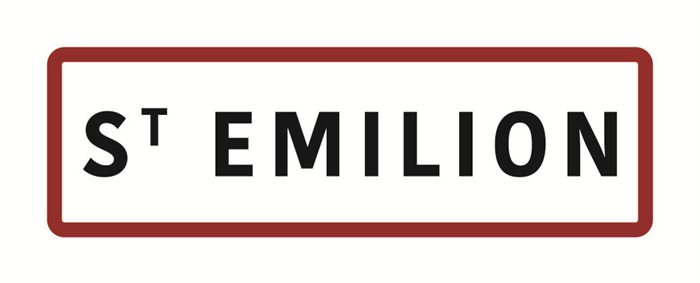 Le panneau d'entrée de Saint-Émilion